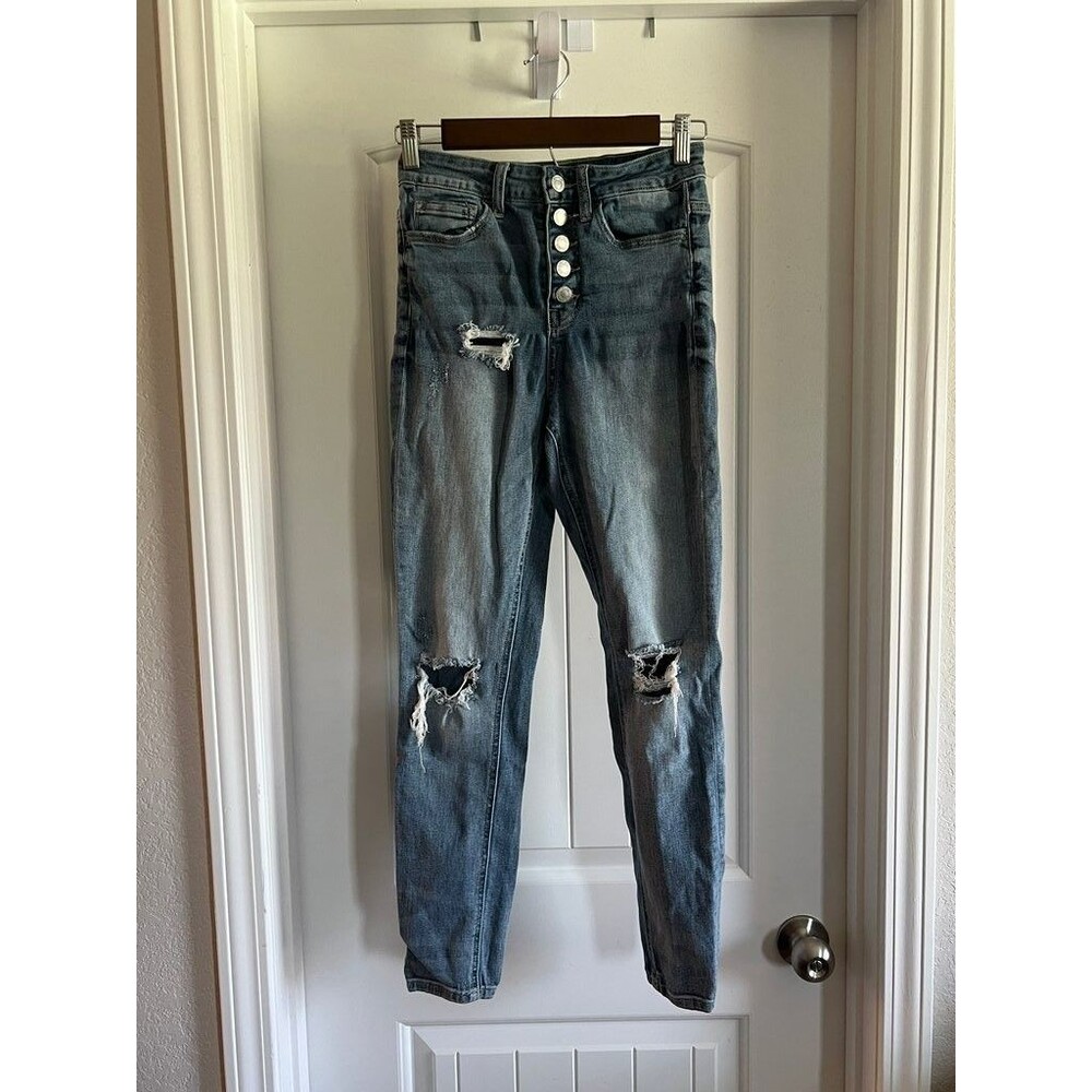 Vervet Distressed High-Waisted Jeans
